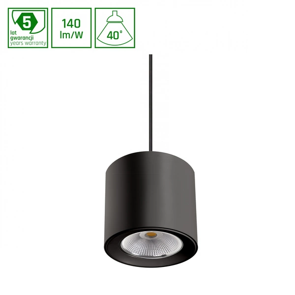 CEL ZOSMA 3 ROUND 840 27W 230V 40st Black DIM ZWIESZANA BAZA OKRĄGŁA