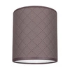 Abażur Cylinder E27 H20 Szaro-Brązowy Tkanina A0979