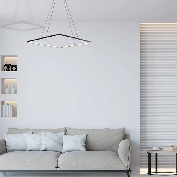 Lampa wisząca kwadratowa NIX BLACK LED 40cm ciepła 3000K