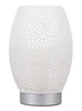 Lampa stołowa/nocna VENUS ażurowa 41-78322 srebrno-biała 1x60W E27