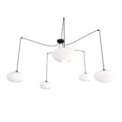 Lampa wisząca Emibig ORIGO 5 BL OPAL 1374/5