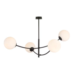 Lampa sufitowa Emibig HUNTER 4 Czarny/OPAL 1102/4