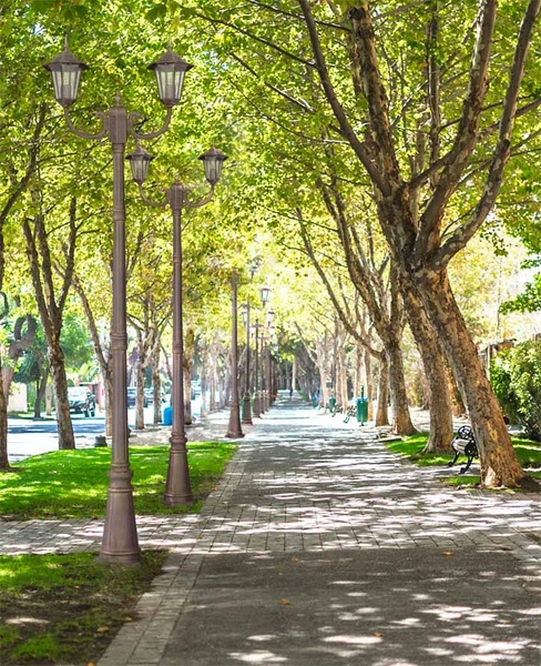 Lampa ogrodowa stojąca K-7064A2/2 CZARNY/ZŁOTY z serii STANDARD