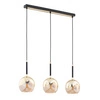 Lampa wisząca ALFA PRADA ZŁOTA & CZARNA 3xE27 70cm | 62404