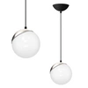 Lampa wisząca SFERA, MLP4673, czarny/chrom/biały, 1x40W E14