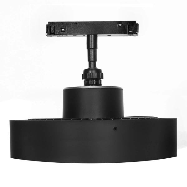 Lampa LED ring wiatrak do szyn magnetycznych 12W 48V 4000K DIMM + Pilot | Czarny