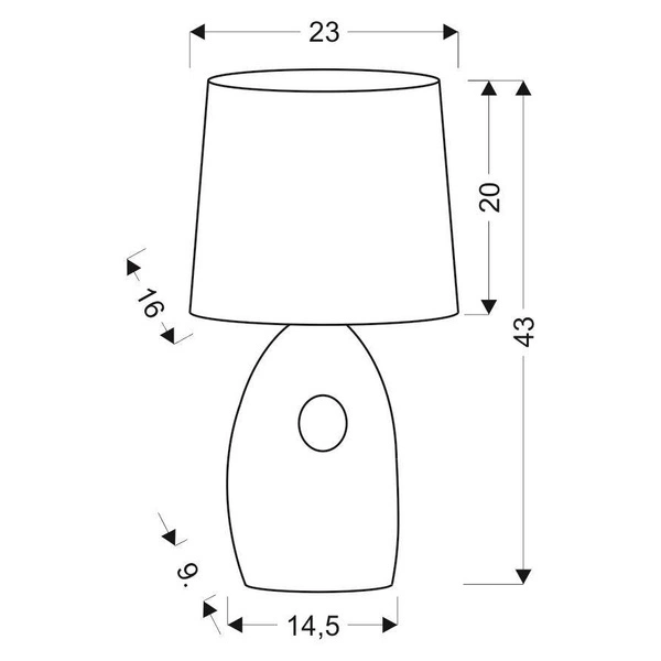 Lampa stołowa/nocna HIERRO 41-79916 złoty/abażur czarny 1x60W E27