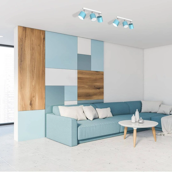 Lampa sufitowa DIXIE BLUE 3x GX53 szer. 34cm | niebieski