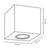 Concretedream Square Lampa Sufitowa 1xGU10 Max.6W Biały Beton 2076137