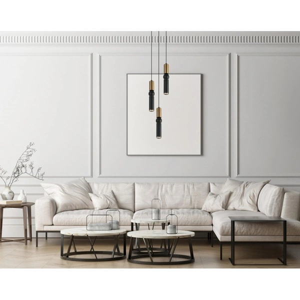 Lampa wisząca ISIDORA śr. 26cm 3xGU10 | czarny/brąz antyczny