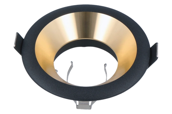 Oczko sufitowe oprawa okrągła ruchoma piaskowana 94mm | czarny złoty