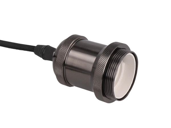 Lampa zwieszana 1xE27 aluminium - perłowa czerń