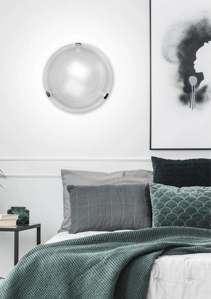 Plafon WRAP, 13-82213, 30 cm, biały/chrom, 1x60W E27