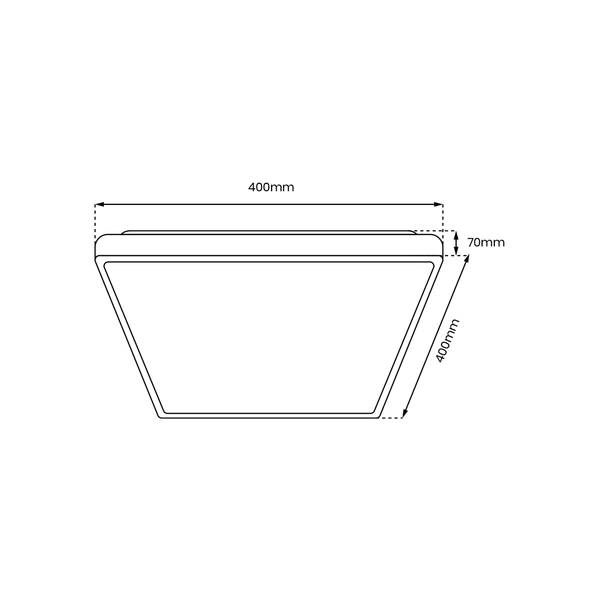 Plafon QUADRO WHITE, ML7928, biały, 38W LED