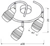 Lampa sufitowa JUBILAT spirala 98-55705 chrom 3xE14 LED