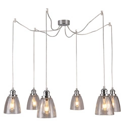 Lampa wisząca VOICE 36-70845 chrom/transparentny 6x40W E27