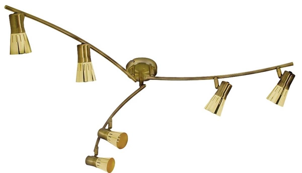 Lampa sufitowa ARENA listwa 96-84494 złoto patyna 6xE14 R50