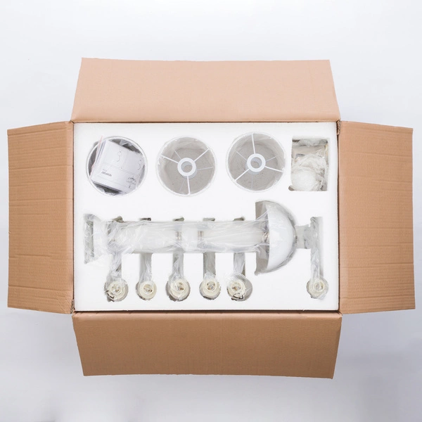 Żyrandol klasyczny NEWPORT VI stal i szkło | biały 8156