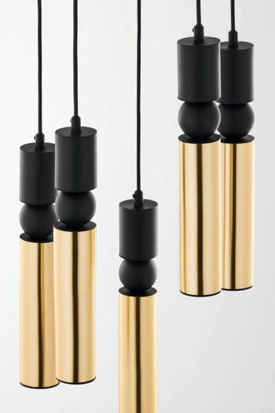 Nowoczesna Lampa wisząca ALAS wys. 35-136cm 5xG10 14W IP20 | Złoty