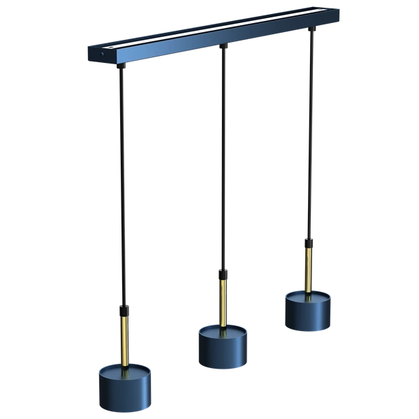 Lampa wisząca ARENA, MLP7773, niebieski/złoty, 3x11W GX53