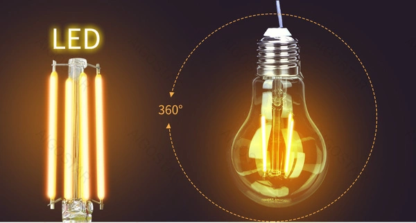 Żarówka FILAMENT LED G80 E27 6W Ciepła 2200K bursztynowa
