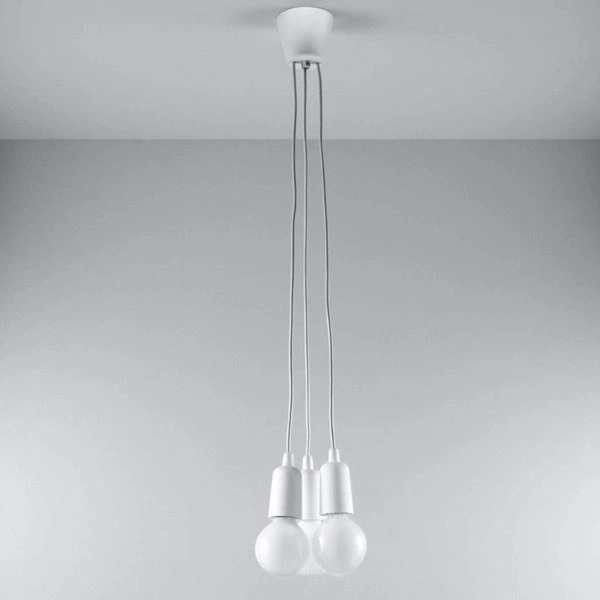 Lampa Wisząca DIEGO 3, PCV Biała, E27 60W, SL.0570