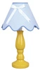 Lampka stołowa/nocna LOLA 41-63489 żółta/abażur niebieski 1x40W E14