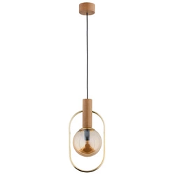 Lampa wisząca ALFA MUFI DREWNIANA 1xE14 19cm | 61153