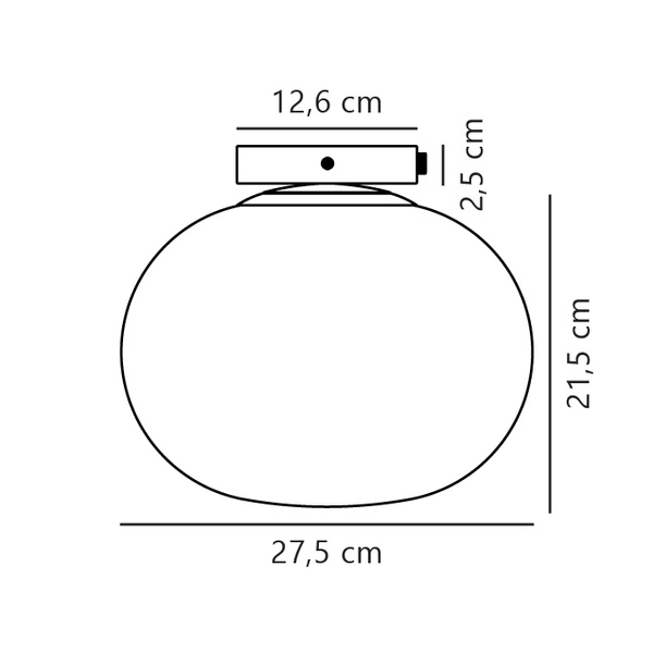 Lampa sufitowa ALTON E27 25W Szkło | Mosiądz