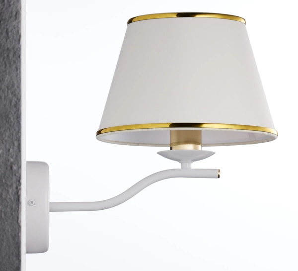 Klasyczny Kinkiet SAMBA wys. 31cm 1xE27 15W IP20 | biały