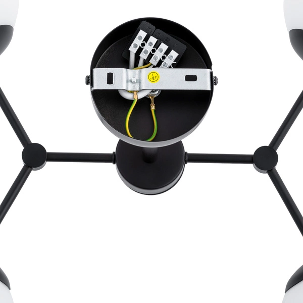 Lampa sufitowa ALFA FOTON CZARNA & BIAŁA 4xE14 60cm | 63343