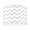 Abażur Cylinder E27 H40 Biało-Szary Bawełniany w zygzakowaty wzór A0520