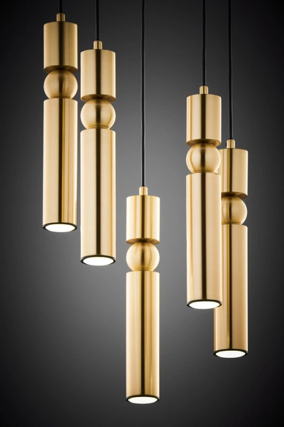 Nowoczesna Lampa wisząca ALAS wys. 35-136cm 5xG10 14W IP20 | Złoty