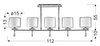 Lampa sufitowa ESTERA 35-11527 chromowa z jasnokremowymi abażurami 5x40W E14