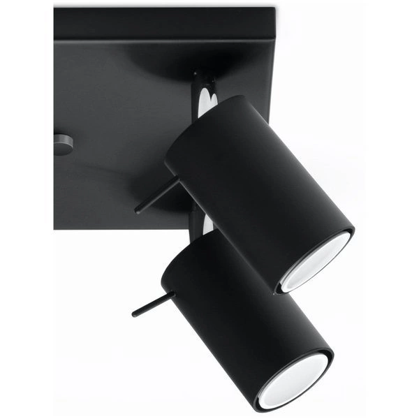 Plafon RING 4 punktowy Stal kolor czarny 12W LED, SL.0094