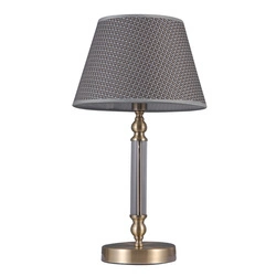 Lampa stołowa Zanobi śr. 27cm E14 | brąz antyczny/szary