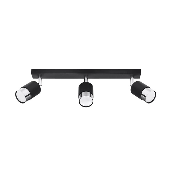 Lampa sufitowa (spot) NERO 3, SL.1066, czarny/chrom, 3x40W GU10