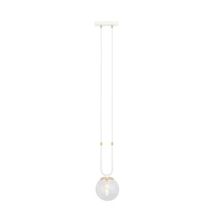 Lampa wisząca Emibig GLAM 1 Biały/TRANSPARENT 1116/1