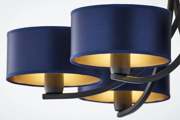 Klasyczny Żyrandol ARTHUR wys. 71cm 6xE27 15W IP20 | czarny