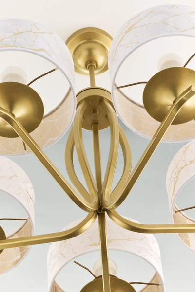 Klasyczny Żyrandol KASZMIR wys. 58cm 5xE27 15W IP20 | złoty połysk