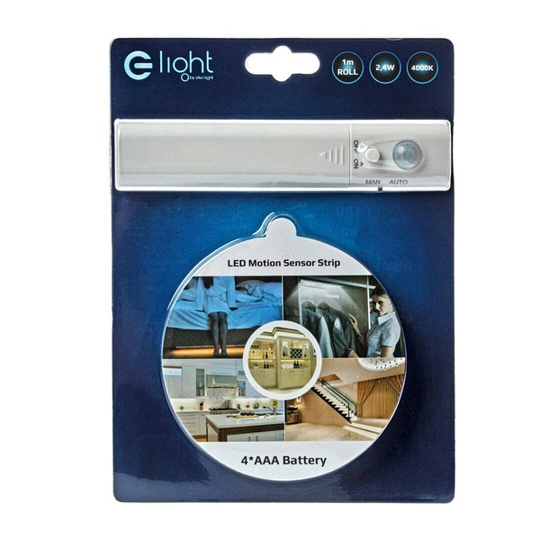 TAŚMA LED 1M Z SENSOREM 4xAAA 4000K EKZ0620