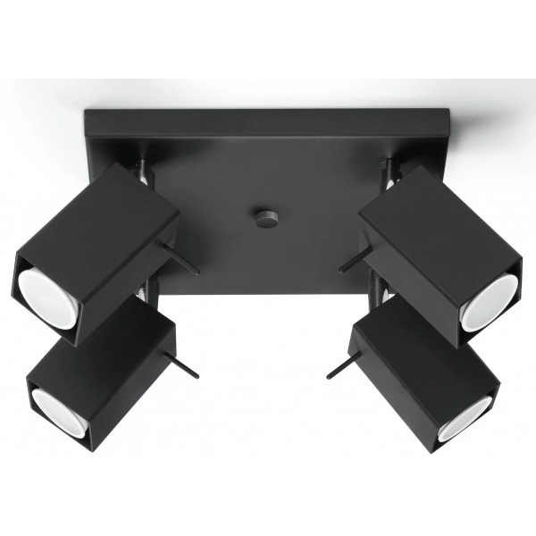 Designerska Plafon lampa MERIDA 4 SL.0102 Czarna 4xGU10