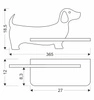 Kinkiet IQ KIDE DOG z półką, 21-01030, różowy, 5W LED, 4000K