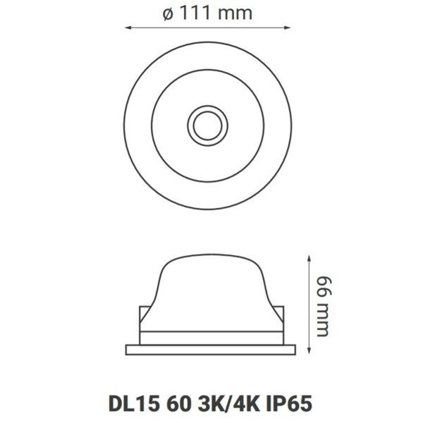 Do łazienki ARCOS IP65 ciepła 20W śr.13,5cm