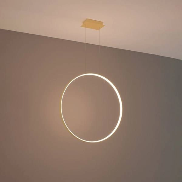 Nowoczesna lampa wisząca RIO 78, złota, 50W LED, barwa ciepła 3000K, TH.175