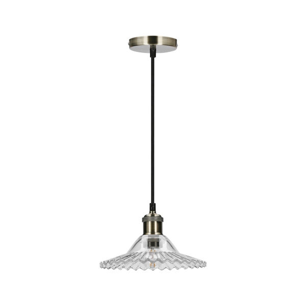Lampa wisząca GENEVA LEDEA, 50101273, złoty/transparentny, 1x40W E27