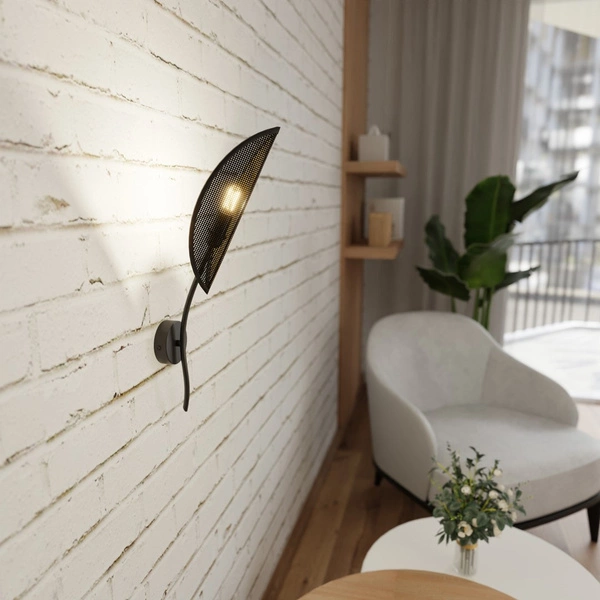 Kinkiet Emibig LOTUS K1 Czarny/GOLD 1106/K1