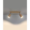 Lampa sufitowa (spot) BERG 2, SL.0702, naturalne drewno, 2x40W GU10