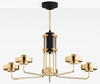 Żyrandol RAMIREZ wys. 64cm 5xE27 15W IP20 | złoty połysk