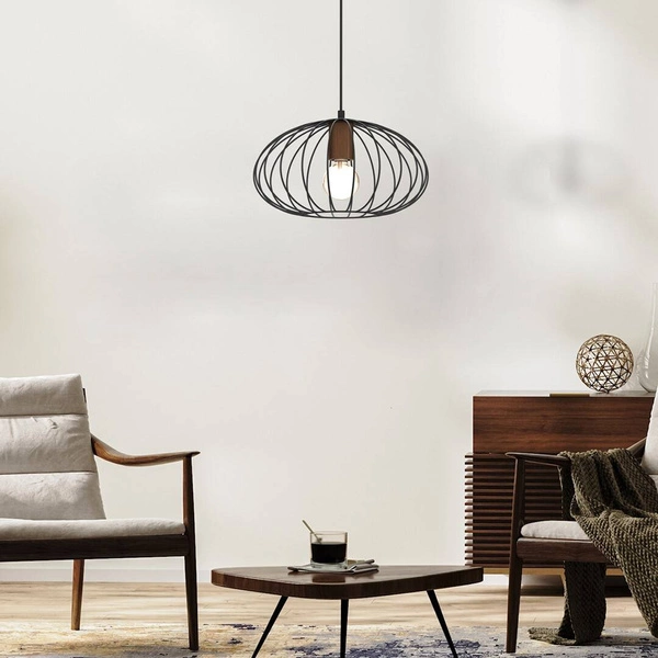 Lampa wisząca MERIDIANO, MLP7959, czarny/brązowy, 1x60W E27